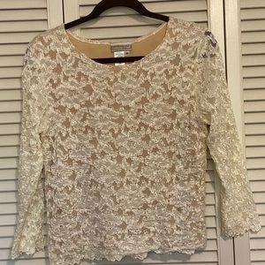 coldwater Creek Laced Over Nude Top